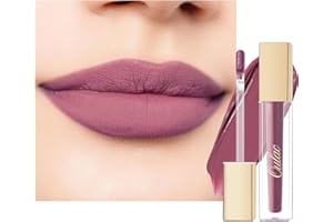 Oulac Rossetto Liquido Matte, Prugna Malva Rossetti Colore Intenso, Tinta Labbra Finish Matte, Lunga Tenuta, Ricco di vitamina E, Consistenza crema, Vegana&Senza crudeltà 4.5ml (M13) Long Beach Kiss