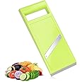 Vegetable Slicer, Manual Slicer for Kitchen Handheld Slicer for Food Vegetables French Fry Slicer and Cutter Potato Slicer for Chips (Green)