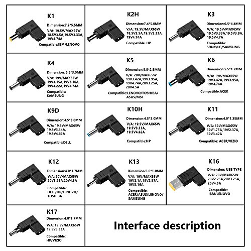 TAIFU 65W Universal LED Netzteil AC 240V 50/60Hz 15V 16V 18,5V 19V 19,5V 20V für viele Notebook ZB. Acer,Dell,Fujitsu Siemens,LG,IBM,LENOVO,Toshiba,Medion,HP,Compaq,Delta,ASUS,inclusive St ADP-65JH AB CB ADP-65JH BB SADP-65KB FSP065-ASC, eMachines E630 E720 E725 G625;Aspire One ZG5 PA-1650-02; CPA09-004A AD-6019 AD-9019 AD-9019S; Sony Vaio VGP-AC19V39; IdeaPad U300 U300e U460 U460s ADP-65KH B ADP-65XB A B CPA-A065 Essential B470 B570 G470 G570 G575 G770;510 530 550 PC530 6720s 615+13 Steckers - 6