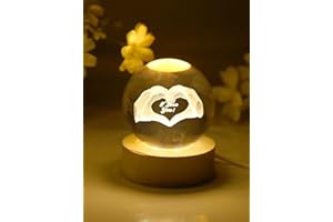 ‎APODESS APODESS I Love You Kristallkugel Ich Liebe Dich Geschenke für Männer Frauen Jahrestag Hochzeitstag Liebesgeschenke Kristall Lamp Liebes Schneekugel