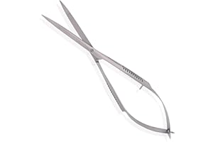 Innotech Instruments Federschere Aquarium Aquascaping Schere Gebogen Spring Scissors Pflanzenschere Terrarium Werkzeug Edelstahl (16 cm, Silber)
