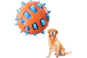 Joyan Pallina di Gomma Sicura per Cani, Palline Squeak per Cani, Palla Bbicolore per Cane Indistruttibile, Giochi per Cane con Punte Morbide, può Alleviare la Noia, Pulire i Denti