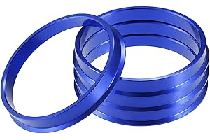 A ABSOPRO Bagues De Centrage De Moyeu De Voiture Od 73,1 mm Vers Id 66,6 mm Bagues De Centrage De Moyeu D'Essieu En Alliage D'Aluminium Bleu (Lot De 4)