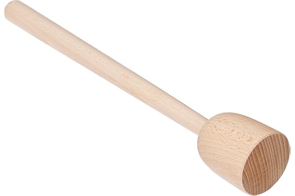 FACKELMANN Presse-purée Fair 32,5 cm en bois de hêtre, beige, 32,5 x 5,5 x 5,5 cm