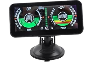 ‎FOCKETY Fockety Auto-Neigungsmesser, Universeller Auto-HUD-GPS-Winkel-Neigungsmesser mit Farbigem HD-LCD-Display und Alarmmeldungen, Echtzeit-Head-Up-Display, Digitaler Neigungsmesser für Autos, Geländewagen