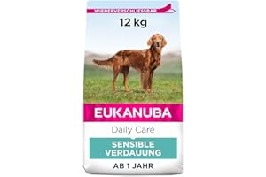 Eukanuba Chien Adulte Daily Care Digestion Sensible Pour Toutes Les Races Poulet 12kg