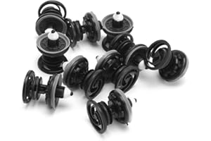 Freshsell 10 Stück Auto-Innentür-Verkleidungs-Druckknopf-Clips für VW Passat Golf GTI Polo, Schwarz, Kunststoff, Plastik, Tür, Kotflügel, Stoßstange