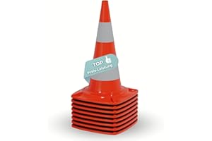 HAGO Verkehrspylon Pylon Hütchen Verkehrsleitkegel Warnkegel Markierungskegel Absperrkegel Warnbake Leitpfosten Lübecker Hut Parcours 8 Stück