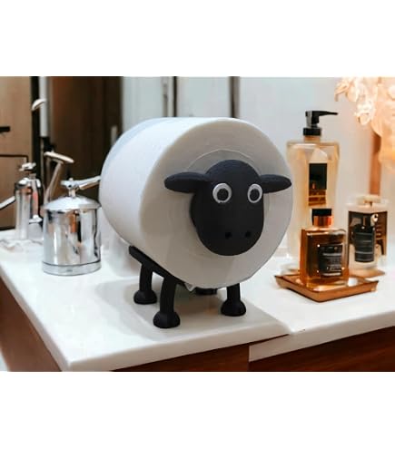 3D Printed Sheep Toilet Paper Holder - Free Standing Bathroom Tissue Roll Storage Decor