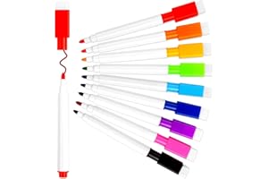 VEYLIN Whiteboard Markers/Pen and Eraser set for Kids, 9 Piecs, Fine Tip Colour