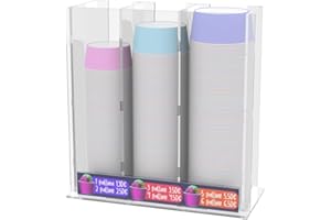 Danieli Store - Expositor para Copas Helado con 3 Columnas en Acrílico Transparente - Soporte en Acrílico para Heladerias con Marcador de Precios PTCX51