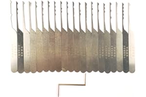 TPM Go Lot de 20 rteau de crochetage de serrure, débutant Rteau de crochetage de serrure