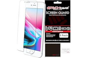 TECHGEAR [5-pak] Ochraniacze ekranu do iPhone SE 2020, iPhone 8, iPhone 7 (4,7") - Ultra przezroczyste osłony ekranu LCD kompatybilne z Apple iPhone SE 2020, iPhone 8/7 (4,7)