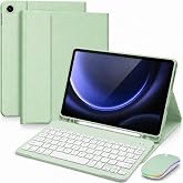 HLTOOP Case with Spanish Keyboard (Includes &Ntilde;) for Samsung Galaxy Tab A11+/A11 Plus 11 inch 2025/A9+/A9 Plus 11 inch 2023, De