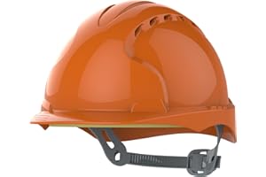 JSP Casco EVO 2 Visera Media con ventilación y Ajuste deslizable Naranja (AJF030-000-800)