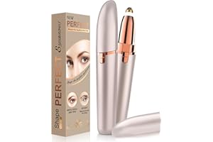 Vinmall rasuradora facial mujer electrica recortadora de cejas: mini rasuradora facial sin dolor recortadora de cejas mujer electrico Recargable USB con Luz LED recortar el vello con precisión