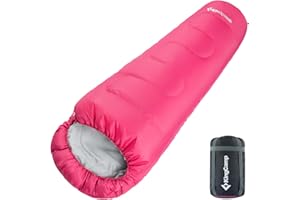 KingCamp Sac de Couchage Momie 3-4 Saison Sac de Couchage de Camping pour Adults et Enfants Sac Couchage pour Garçon Fille Juniors Chaud Portable Grand Froid pour Camping Hiking Randonnée Extérieur
