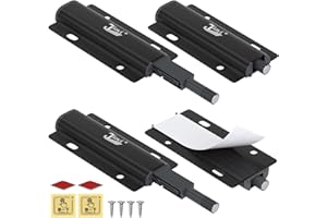 Drucktüröffner Push to Open Jiayi 4 Stück Magnetische Schiebetür Schloss Heavy Duty Touch Türschloss Push Offen Schrank Hardware Für Schränke, Schränke, Wandschränke Magnetische Schiebetür Schloss