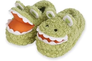 FUNCOO PLUS Kids Slippers for Boys Girls Winter Home Shoes Toddler Warm Indoor Shoes Slip-On Comfy Non-Slip House Slippers