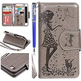 EUWLY Lederhülle für [iPhone 8/iPhone 7] [9 Kartenfächer]...