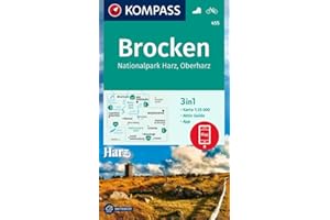 KOMPASS Wanderkarte 455 Brocken, Nationalpark Harz, Oberharz 1:25.000: 3in1 Wanderkarte, mit Aktiv Guide inklusive Karte zur offline Verwendung in der KOMPASS-App. Fahrradfahren.