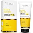 Dr. Sheth's Kesar & Kojic Acid Sunscreen For All Skin Types SPF 50+ Pa++++ For Pigmentation-Free Skin|High UV-A & UV-B Protection|No White Cast & Lightweight For Daily Moisturization|Men & Women|80g