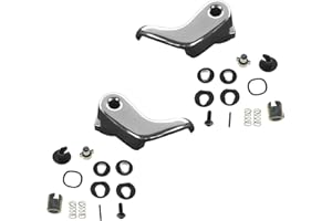 TRQ Locking Vent Window Handle Chrome Pair Set Compatible with Chevy GMC Blazer Jimmy Suburban