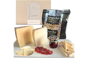 Amaisso® Caja de Quesos Regalo Gourmet - Cestas Regalo - Surtido 2 Cuñas Queso Curado, Mermelada Artesana y Picos de Pan - Quesos Artesanos - Queso Manchego y Queso Payoyo - Pack "Picoteo"