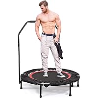 Profun Mini Trampolino Fitness Pieghevole da 40 Pollici, Buttafuori da Trampolino Interni/Giardino/Aerobica, Carico Massimo 3