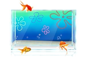 SB LITTLE Adhesivo de fondo de acuario de Bob submarino de dibujos animados, 61 x 41 cm, decoración de fondo de pecera, impresión HD, papel tapiz simple, póster de PVC (B)