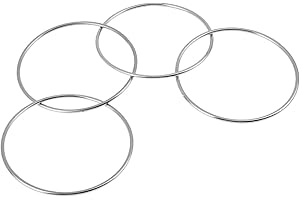 Yetaha 10cm 4 Chain Chinese Ring Close-Up Magic Trick Props Close Up Magic Linking Rings Magic Rings Trick Classic Toys for Street Magic, Home School, Party Stage Magic Performance, Silver