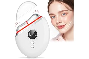 Lymphatische Gesichtsbürste, Robofun Lymphdrainage Massagegerät Elektrisch Gegen Falten mit Vibration & Wärme, Face Lifting Gerät mit Rotlicht, Blau, Grün, Für Gesicht Anti Falten Anti Aging