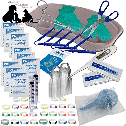 ABNOBAS-COMPLETE-Puppy-Whelping-Kit-Aspirator-Forceps-Small-Reusable-Cord-Clamps-FREE-Welping-Guide-Docs-173