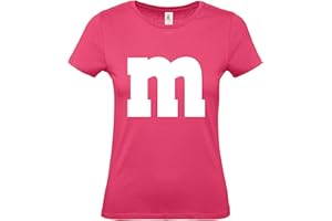 Shirt-Panda Damen T-Shirt · M&M · Gruppen Kostüm · Karneval Shirt · Fasching Verkleidung · Party Tshirt · JGA Frauen · Lady Fit · Mädchen Shirt · 100% Baumwolle ·