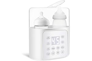 FLITI Chauffe Biberon, Chauffe Biberon Électrique Rapide 9 en 1 Multifonction pour Lait Maternel ou Formule, avec Minuterie Numérique Contrôle intelligent de la Température et Arrêt Automatique, 220V