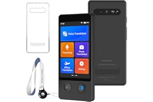 Xupurtlk Sprachübersetzer Gerät, Übersetzer Gerät Testsieger, Sprachübersetzer Ohne Internet, W12 Translator Echtzeit 144 Sprachen mit WiFi/Offline/Foto Unterstützung für Reisen,Lernen und Business