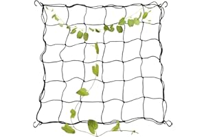 Jortmrd Hydroponic Scrog Net 1x1m Hydrokultur Growroom Scrog Netz Zelt Elastische Spaliernetz mit 4 Haken Ranknetz Pflanzennetz Drucknetz Pflanzenstütznetz für Pflanzzelt Kletterpflanzen Growzelt