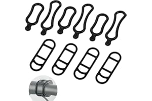 Luxiremi Lot de 10 sangles de rechange en silicone pour éclairage de vélo et vélo de route et VTT.