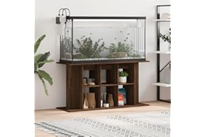 Toshilian Meuble pour Aquarium, Support pour Aquarium Meuble pour Aquariophilie Support d'aquarium chêne marron 120x40x60 cm bois d'ingénierie
