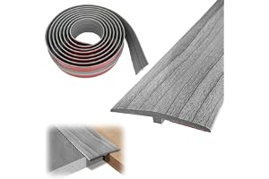 3 m x 5 cm övergångsprofil självhäftande, PVC dörrtrösklar list, T-profil övergångslist golv höjdutjämning täcklist för parkettgolv laminat trösklar (träkorn
