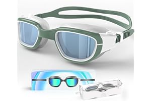 Zeligerstar Polarisiert Schwimmbrille, Anti-Beschlag Swimming Goggles für Erwachsene Jugendliche, Polarisierte UV-Schutzbrille Schwimmbrillen für Herren und Damen