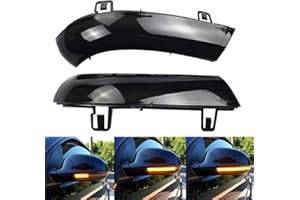 LEDFEWAG 2 piezas LED Luces Intermitentes Dinamicos Laterales espejo retrovisor Compatible Para Golf 5 MK5 Variant GTI Eos para Jetta Passat B6 Sharan