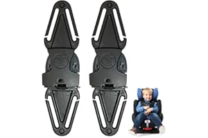 ALLWYOU 2PCS Anti Escape Car Seat Strap Durable Child Car Seat Belt Clip Anti-Slip Car Seat Safety Clip for Kids Portable Keep Safe Belt Clip No Threading Required Car Seat Clip for Chair Buggy