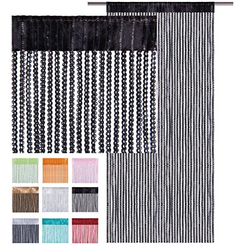 Fadenvorhang Lurex – Optik, Auswahl: schwarz – jetblack 140 x 250 cm - 4