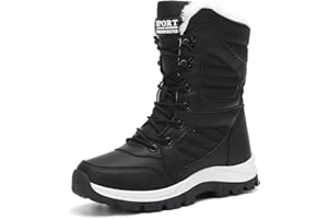 GemChve Bottes Femme Hiver Imperméable Bottines de Neige Chaud et Résistant à l'eau Chaussures de Randonnée Femme Snow Boots 36-42EU