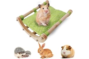 CaiYuanGJ Hamster Shaker Bett, Meerschweinchen Bett Warm, Schaukelbett für Kleintiere, Kleintierhängematte, Hängematte für Hamster, Abnehmbaren Rahmen, für Haustier Hamster Eichhörnchen (Grün)