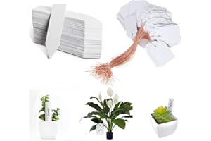 HJJMN 200Pcs Multifunctional Plastic Plant Marker Labels Set, Waterproof Garden Markers Reusable Nursery Labels, Blank Nursery Name Tags with Strings, Outdoor Plant Seed Name Sign Label for Herb Flower