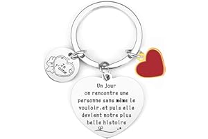Lumengqi Cadeau Couple Porte Clé Cadeau Saint Valentin Homme Femme Idee Cadeau Couple Cadeaux St Valentin Original Porte Clef Couple Cadeau Anniversaire Homme Femme Personnalisée Cadeau Couple