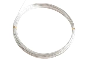 ESHAN Alambre de acero inoxidable para manualidades de 0,6 mm (calibre 23) 10 m para manualidades, decoración de adornos de floristería, escultura modelo, suministros para hacer cuentas