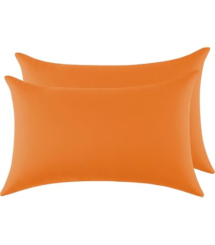 Lot De 2 Taies D'Oreiller 50x75 Cm Marron Extra Douces - Fabriquées En Espagne, Respirantes Et Confortables, Faciles à Laver